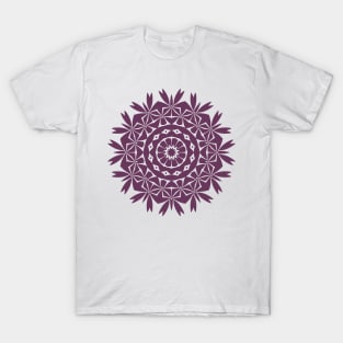 Mini Leaf Mandala (Purple) T-Shirt